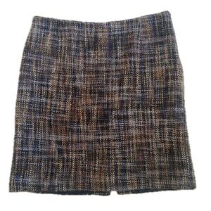 PRADA Wool Tweed Texture Boucle Mini Skirt - Size US12 / IT48, Brown Multi, EUC